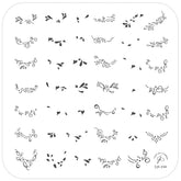 Twirly Swirly French (CjS-234) - CJS Medium Stamping Plate